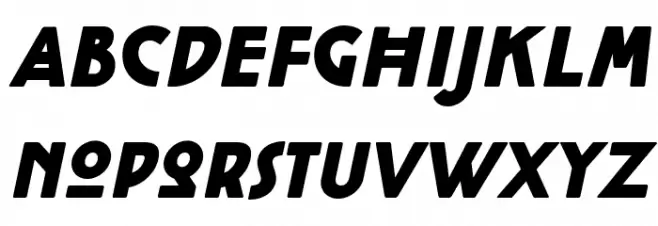 Cocotte Heavy Italic फ़ॉन्ट अपरकेस