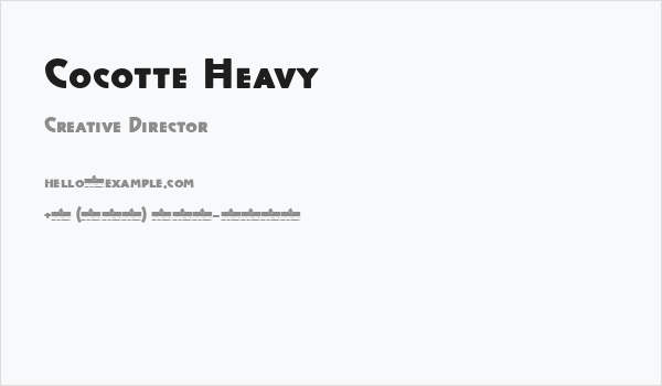 Cocotte Heavy Business Card