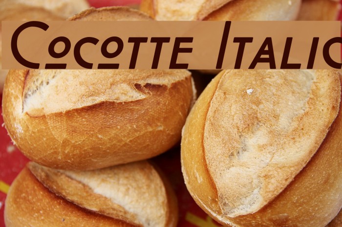 Cocotte Italic Font examples