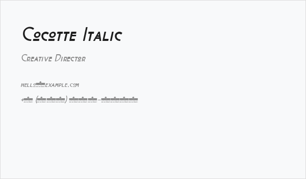 Cocotte Italic Business Card