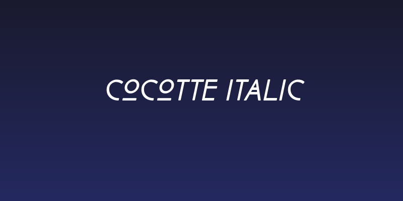 Cocotte Italic Social Header