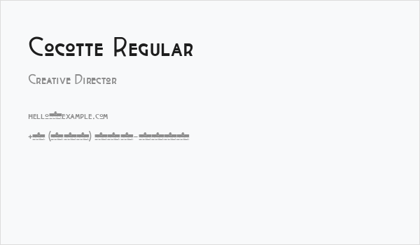 Cocotte Regular Business Card