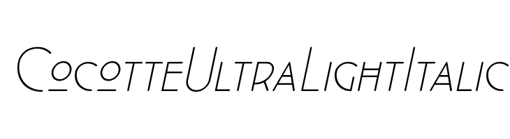 Cocotte UltraLight Italic  Descarca Fonturi Gratis