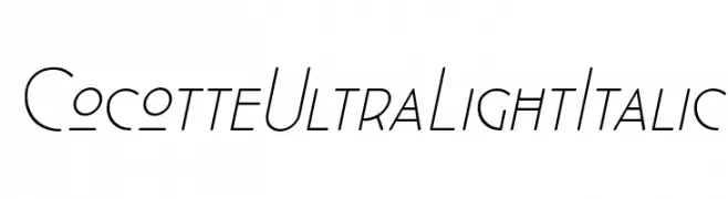 Cocotte UltraLight Italic  les polices de caractères gratuit tlcharger
