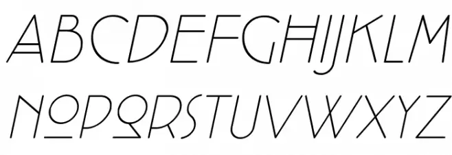 Cocotte UltraLight Italic Font Litere mari