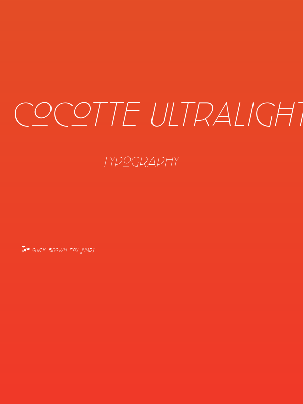 Cocotte UltraLight Italic Poster
