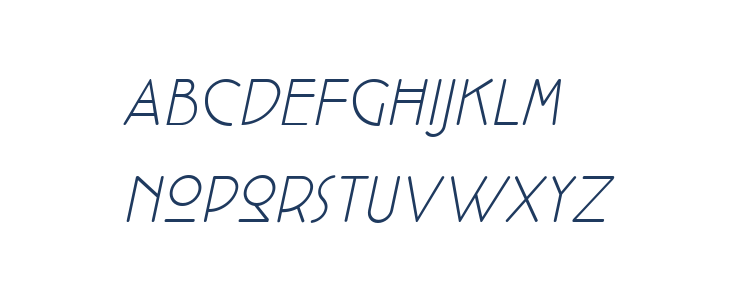 Cocotte UltraLight Italic Lowercase
