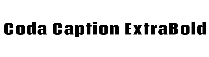 Coda Caption ExtraBold  font caratteri gratis