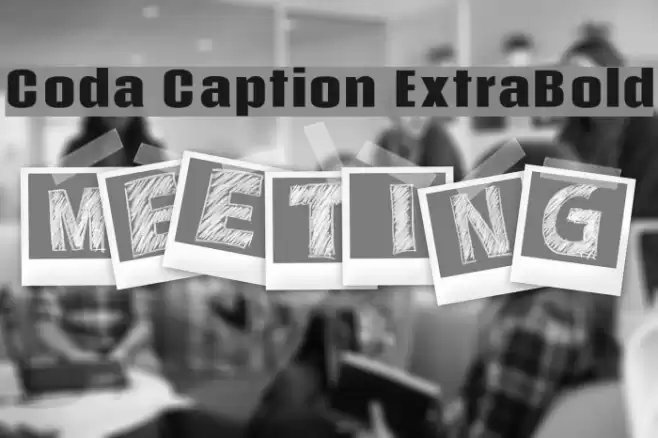 Coda Caption ExtraBold Fonte examples