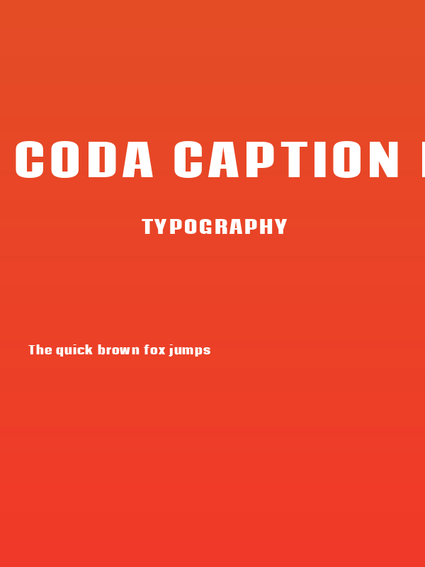 Coda Caption ExtraBold Poster