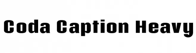 Coda Caption Heavy  Fuentes Gratis Descargar