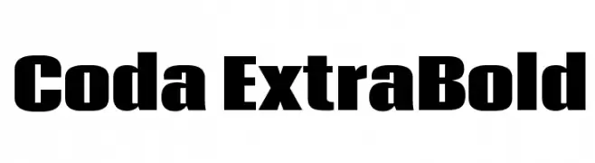 Coda ExtraBold  Descarca Fonturi Gratis