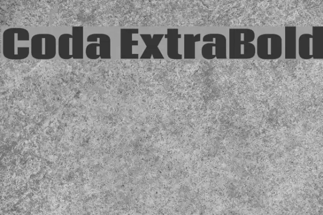 Coda ExtraBold Font examples