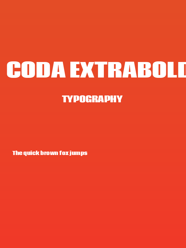 Coda ExtraBold Poster