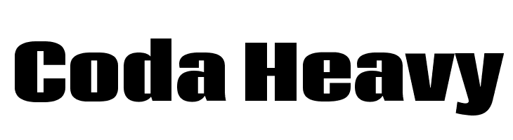 Coda Heavy  Frei Schriftart Herunterladen