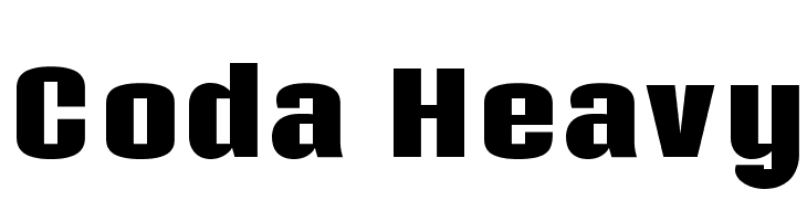 Coda Heavy  Frei Schriftart Herunterladen