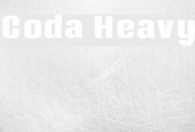 Coda Heavy Font examples