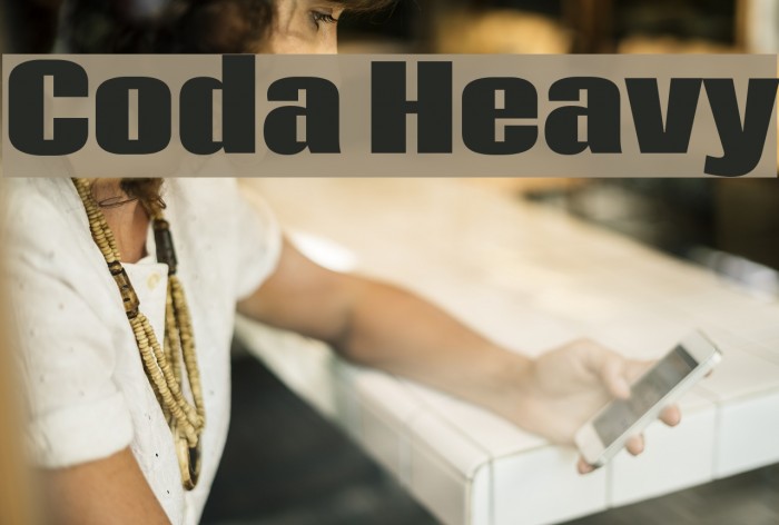 Coda Heavy Font examples
