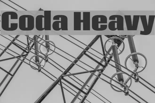 Coda Heavy Font examples