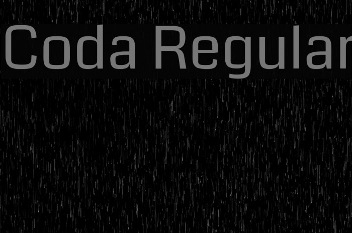Coda Regular Font examples