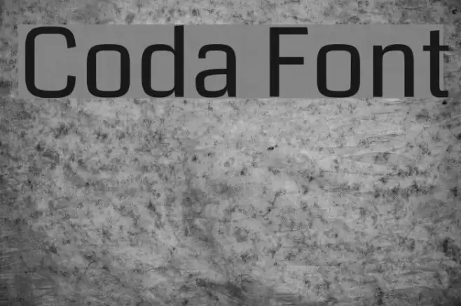 Coda Font examples