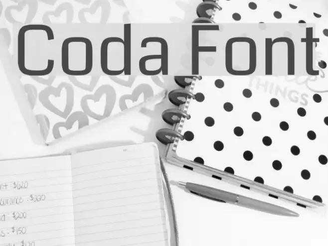 Coda Font examples