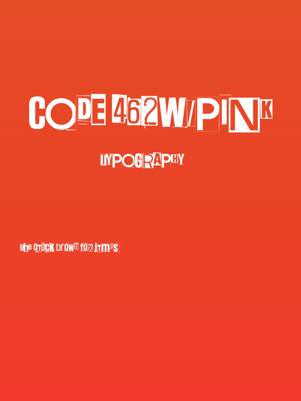 Code 462W/Pink Poster