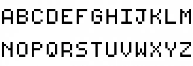 Code 7x5 Regular Schriftart Groß
