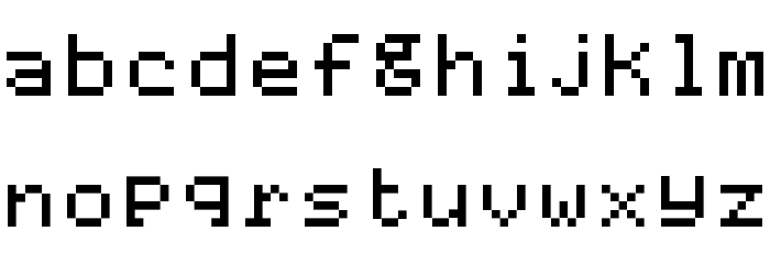 Code 7x5 Regular Font Litere mici