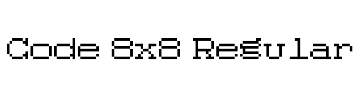 Code 8x8 Regular  नि: शुल्क फ़ॉन्ट्स डाउनलोड