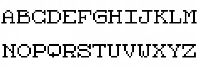 Code 8x8 Regular Schriftart Groß