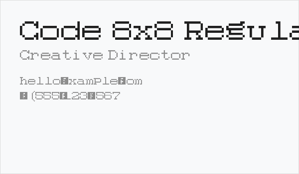 Code 8x8 Regular Business Card