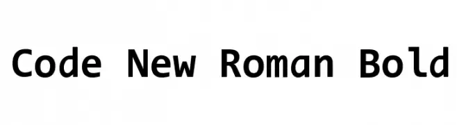 Code New Roman Bold  Frei Schriftart Herunterladen