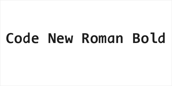 Code New Roman Bold Logo