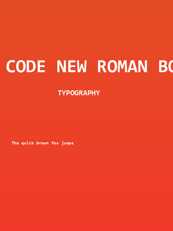 Code New Roman Bold Poster