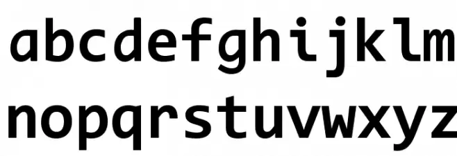 Code New Roman Bold 字体 小写