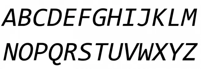 Code New Roman Italic Fonte MAIÚSCULAS