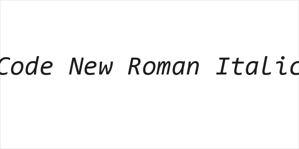Code New Roman Italic Logo