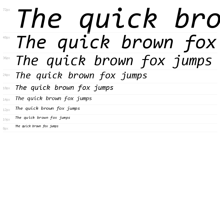 Code New Roman Italic Waterfall