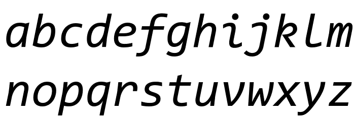 Code New Roman Italic Font LOWERCASE