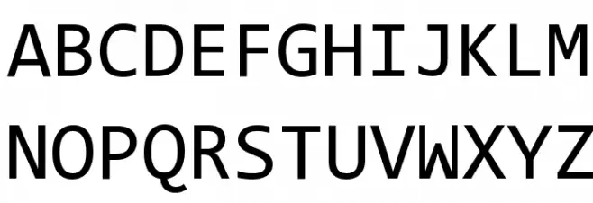 Code New Roman Schriftart Groß