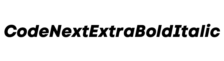 Code Next ExtraBold Italic  Frei Schriftart Herunterladen