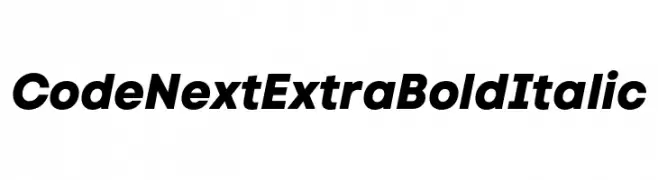 Code Next ExtraBold Italic  تنزيل الخطوط