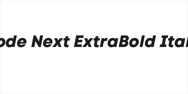 Code Next ExtraBold Italic Logo