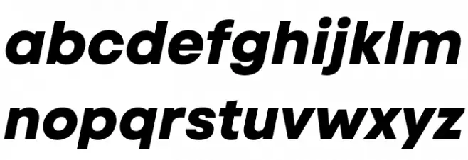 Code Next ExtraBold Italic Caratteri MINUSCOLO