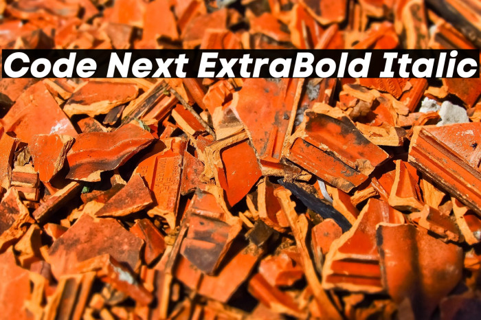 Code Next ExtraBold Italic Example 2