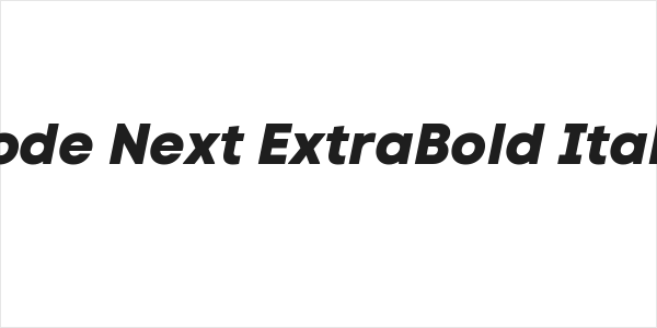Code Next ExtraBold Italic Logo