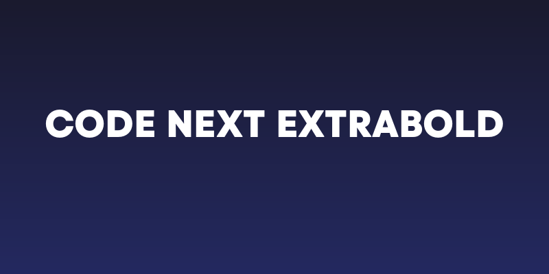 Code Next ExtraBold Social Header