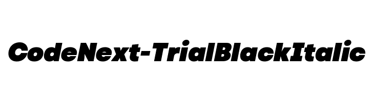Code Next-Trial Black Italic  Скачать бесплатные шрифты