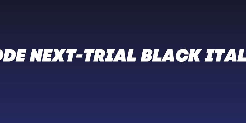 Code Next-Trial Black Italic Social Header
